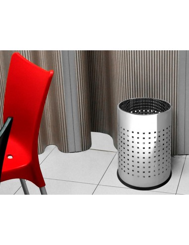 Paperera metalica q-connect perforada...