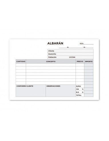 Talonari liderpapel albaran vuitè...