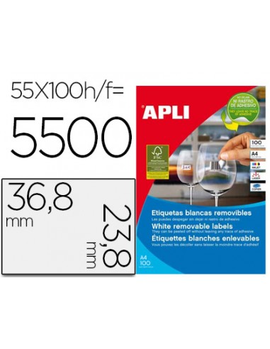 Etiqueta adhesiva apli 36,8x23,8 mm...