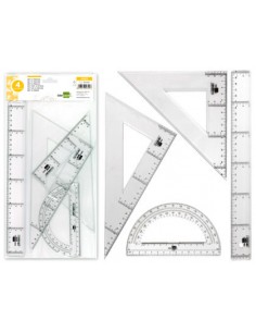 Joc esquadra i cartabó 25cm...