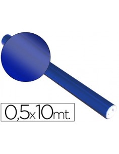 Papel metalizado azul rollo...