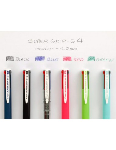 Boligraf pilot super grip g 4 colors...