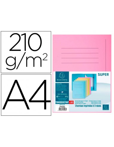 Subcarpeta cartulina con 3 solapas...