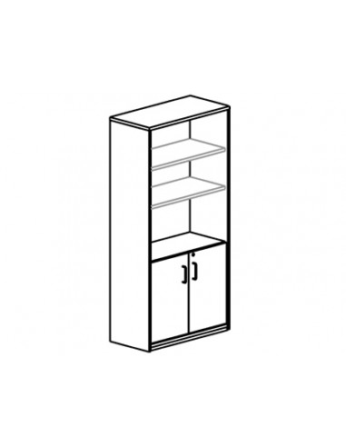 Armari rocada amb 3 prestatges i dues...