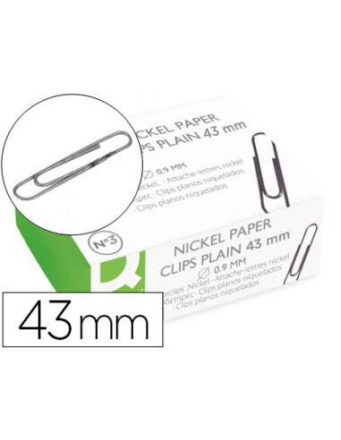 Clips niquelats q-connect nº3 43 mm...