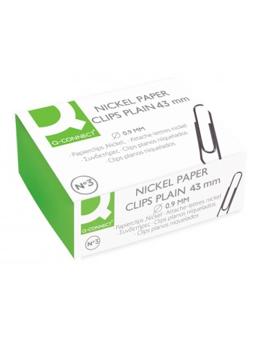 Clips niquelats q-connect nº3 43 mm...
