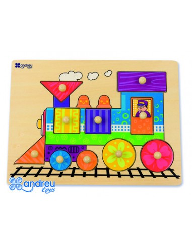 Puzle andreutoys fusta tren 10 peces