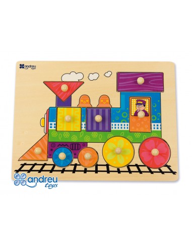 Puzle andreutoys fusta tren 10 peces