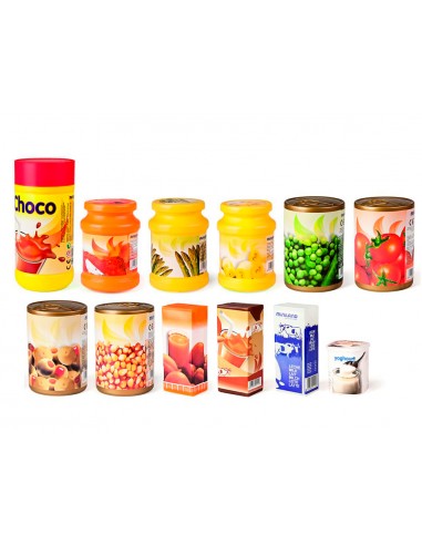 Joc miniland aliments envasats 12 peces