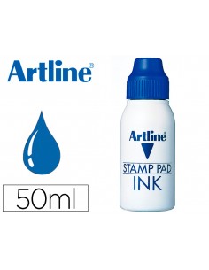 Tinta tampon artline azul...