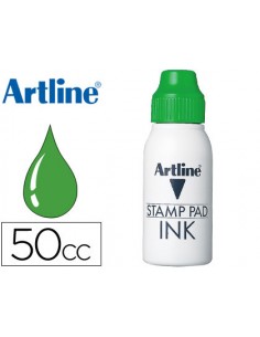 Tinta tampon artline verde...