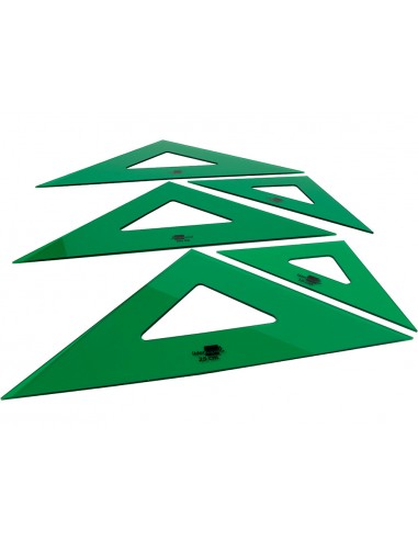 Esquadra liderpapel 16 cm acrílic verd