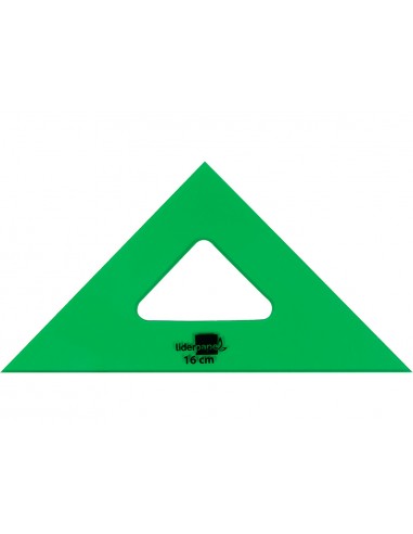 Esquadra liderpapel 16 cm acrílic verd