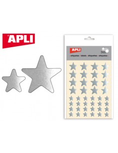 Gomets apli estrella plata...