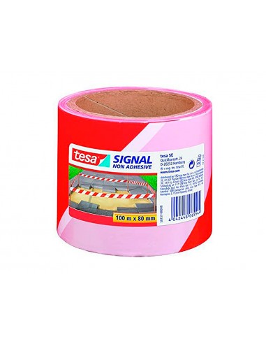 Cinta de señalizacion tesa rojo y...