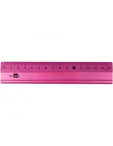 Regla liderpapel 15 cm alumini colors...