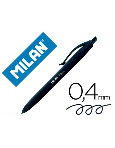 Boligrafo milan p1 retractil 1 mm...