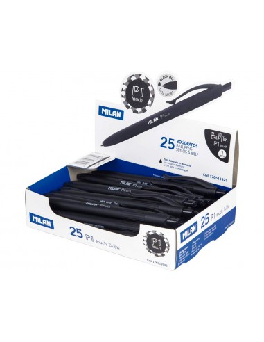 Boligrafo milan p1 retractil 1 mm...