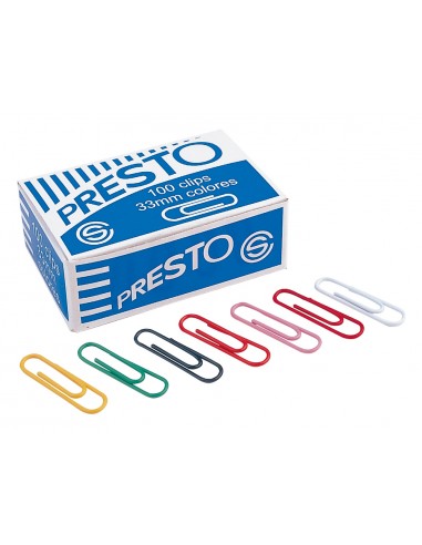 Clips colores presto caja de 100...
