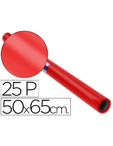 Paper xarol vermell rotllo 25 fulles...
