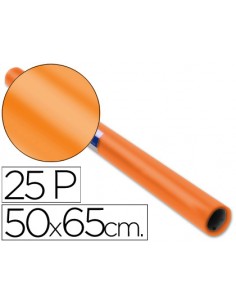 Papel charol naranja rollo...