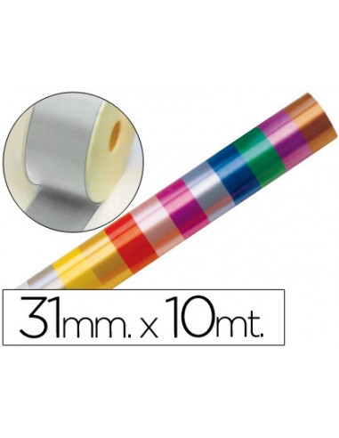 Cinta fantàsia 10 mt x 31 mm plata
