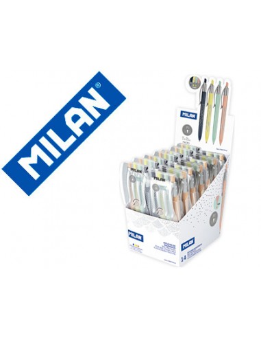 Boligrafo milan p1 silver expositor...