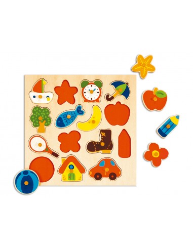 Puzle diset sil·luetes 15 peces