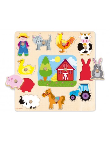 Puzle diset sil·luetes granja 12 peces