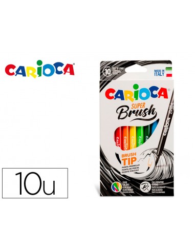 Rotulador carioca super brush caja de...