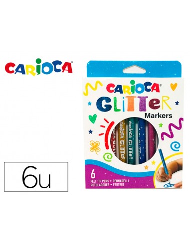 Rotulador carioca glitter purpurina...