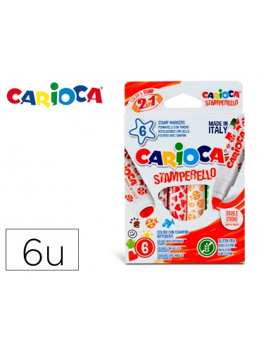 Rotulador carioca stamperello caja 6...