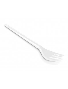 Tenedor de plastico blanco... 2