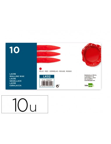 Lacre liderpapel vermell caixa de 10...
