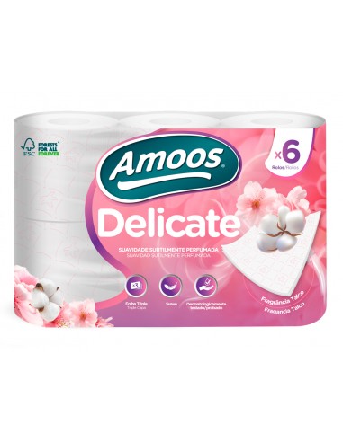 Papel higienico amoos delicate 3...