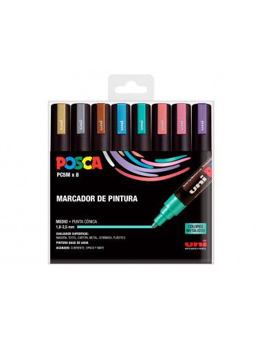 Retolador uni posca pc-5m/8c estoig...