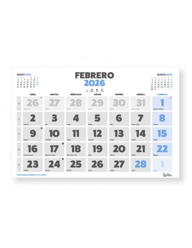 Calendari paret liderpapel clàssic...