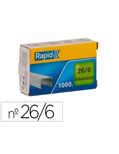 Grapas rapid 26/6 mm galvanizada caja...
